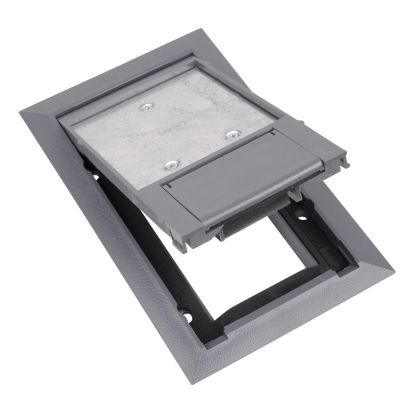 Thomas & Betts Steel City® 664-CST-SW-GRY Non-Metallic Floor Box Cover With 5/32 in Steel Plate, 8-1/8 in L x 5-1/8 in W, Polycarbonate